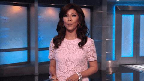 Julie Chen In Her Pink Dress GIF