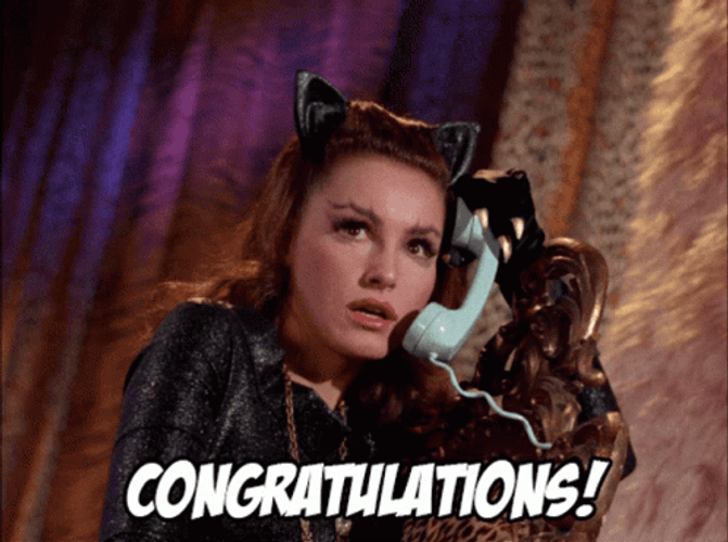 Julie Newmar Congratulations GIF