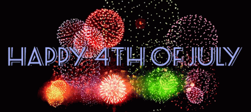 July 4th Colorful Fireworks GIF