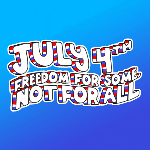 July 4th Freedom For All Moving Design GIF