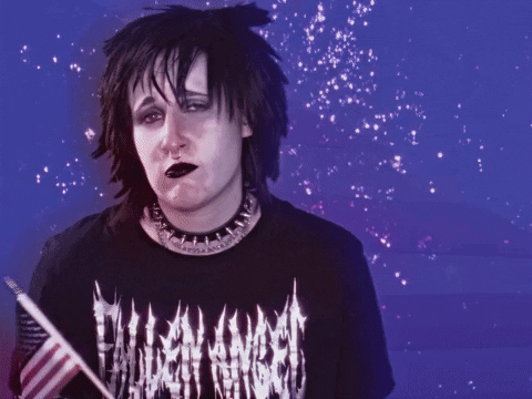 July 4th Frustrated Gothic Lady GIF