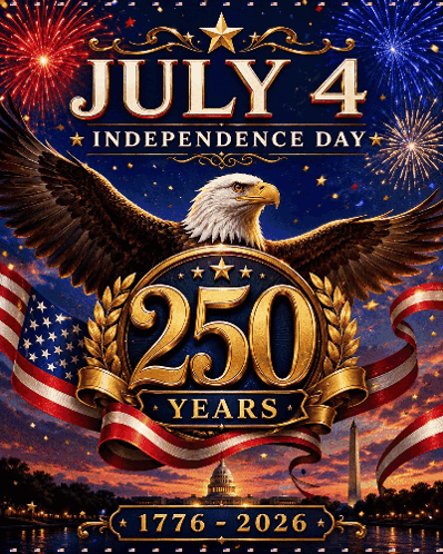 July 4th Independence Day Eagle Fireworks
