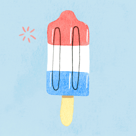 July 4th Independence Day Popping Popsicle GIF