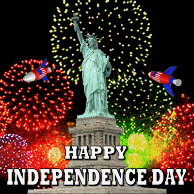 July 4th Statue Of Liberty Fireworks GIF | GIFDB.com