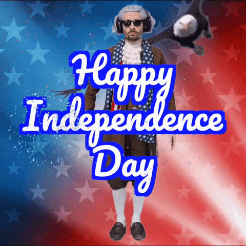July 4th Washington Parody Salute GIF