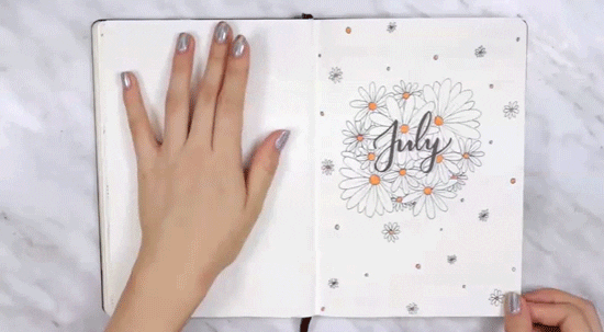 July Bullet Journal GIF
