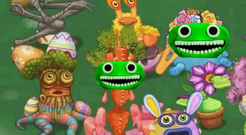 Jumbo Josh Head For Different Flowers GIF