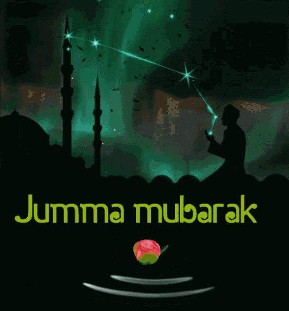 Jumma Mubarak Praying Muslim In A Shining Sky GIF