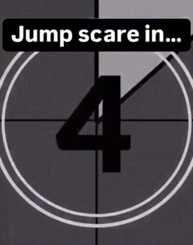 Jump Scare Sign With Number Four