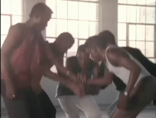 Jump Team High Five GIF