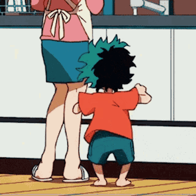 Jumping Baby Deku GIF