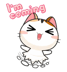 Jumping Cat Saying Im Coming