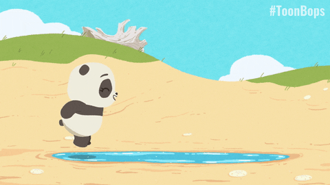 Jumping Cute Panda GIF