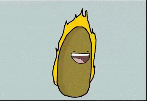 Jumping Happy Hot Potato GIF