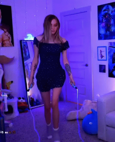 Jumping Jacks At Bedroom GIF