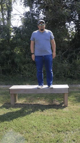 Jumping Jacks On Bench GIF