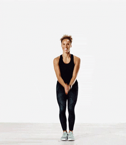 Jumping Jacks Smiling Exercise GIF