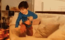 Jumping Kid Floor Is Lava GIF