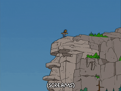 Jumping Off A Cliff The Simpsons Geezer GIF