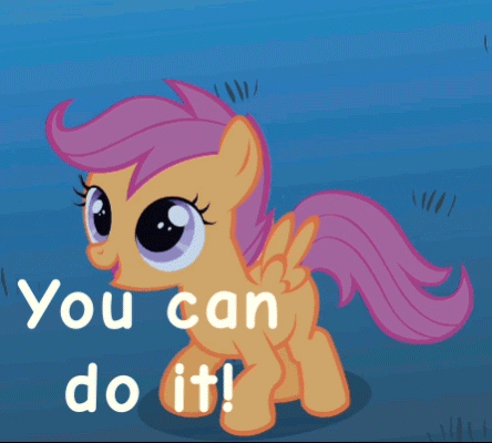 Jumping Pony Encouragement Words GIF