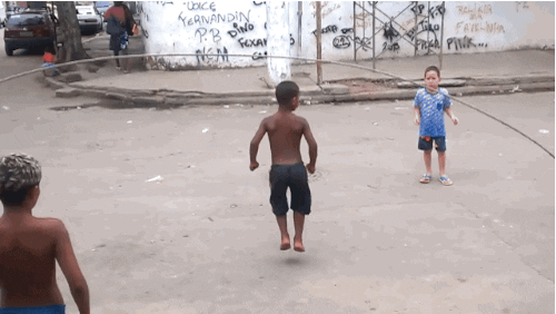 Jumping Rope Dog Child GIF