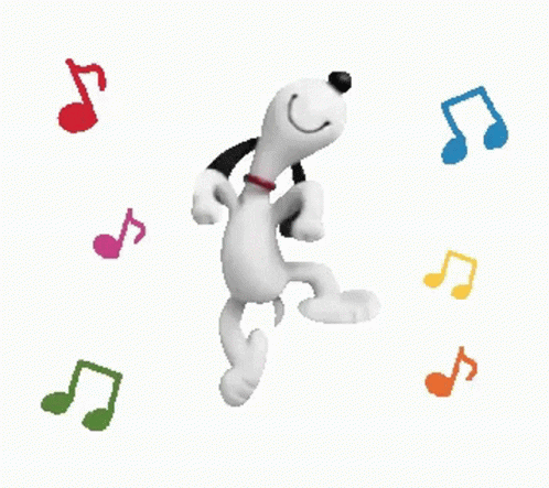 Jumping Snoopy To The Beat Sunday GIF