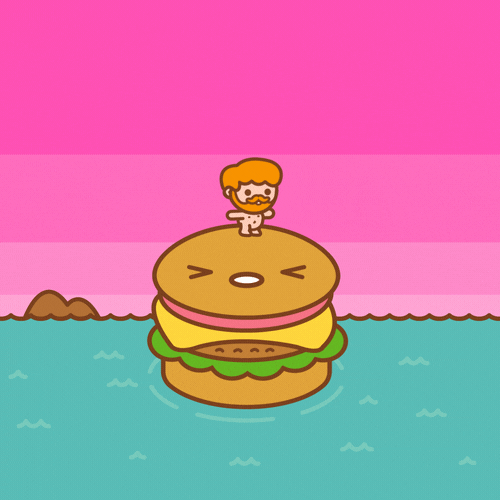 Jumping To Burgers Animation GIF