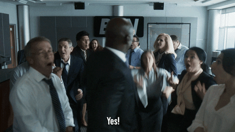 Jumping Yes Office Celebration GIF