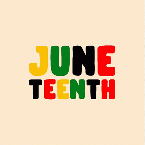 Juneteenth In A Colored Text GIF