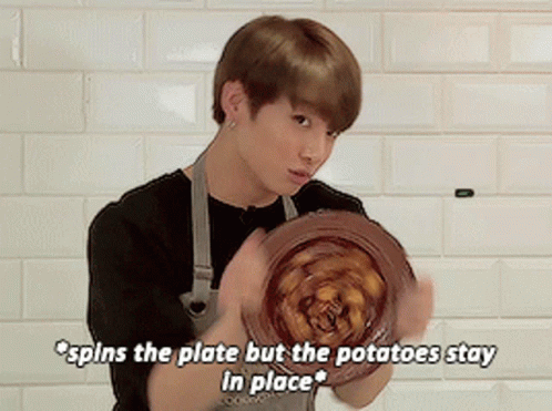 Jungkook Spinning Plate With Hands GIF