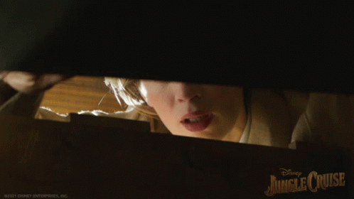 Jungle Cruise Woman Peeking Out of Box