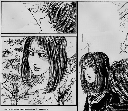 Junji Ito Horrific Oshikiri Elongated Neck GIF