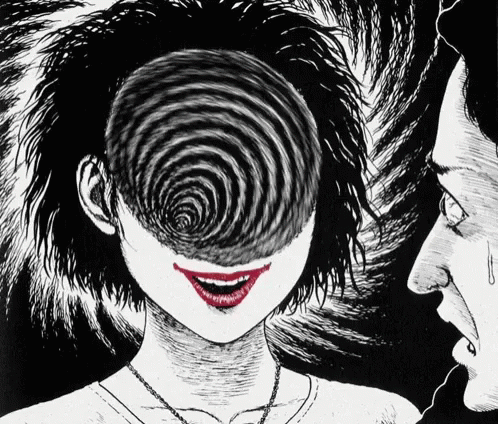 Junji Ito Horror Collection Black Hole Face GIF