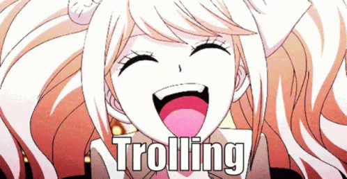 Laughing Junko Enoshima Trolling GIF