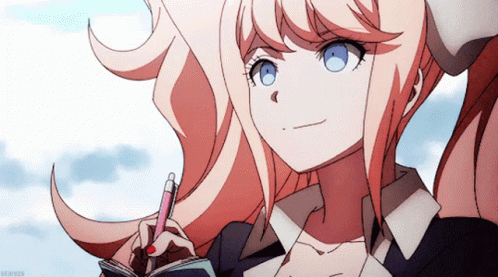 Junko Enoshima Taking Notes GIF