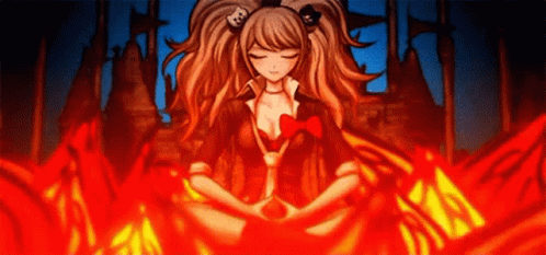 Junko Enoshima On Fire GIF