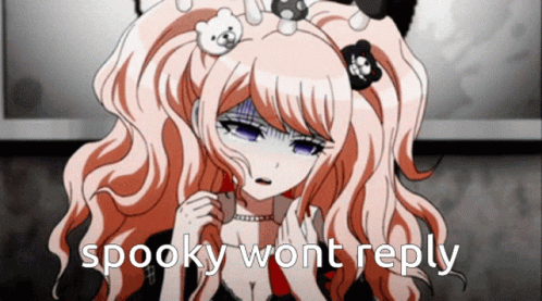Junko Enoshima Spooky Won't Reply GIF