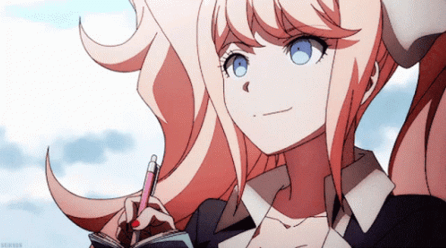 Junko Enoshima Taking Notes GIF