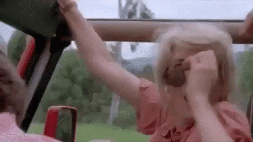 Jurassic Park Dinosaur Riding Dirt Bike Meme GIF