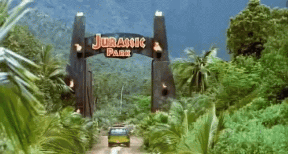 Jurassic Park Entrance Gate GIF