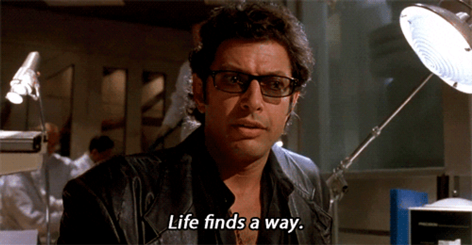 Jurassic Park Life Finds A Way GIF