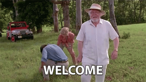Jurassic Park Welcome Dinosaurs GIF