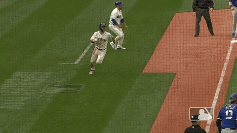 Jurickson Profar High Speed Run Padres Celebrating GIF