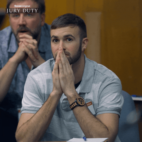 Jury Duty Anxious Jury Rubbing Face GIF