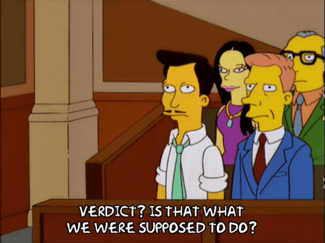 Jury Duty John Silvers The Simpsons GIF
