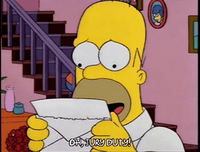 Jury Duty Surprised Homer Simpson GIF