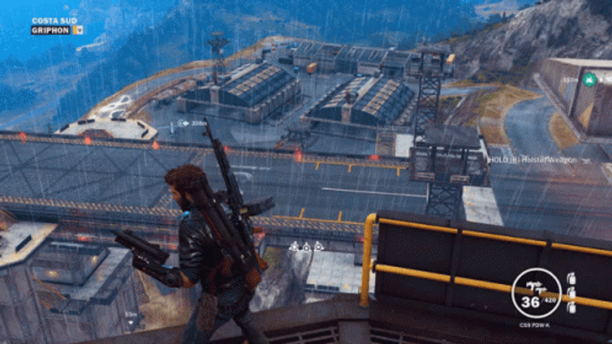 Just Cause 2 Tower Explosion GIF