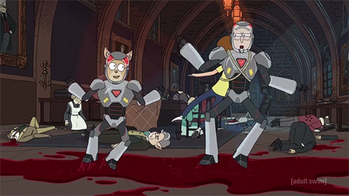 Just Dance Rick And Morty Robots GIF