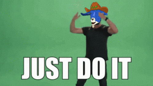 Just Do It Meme Cow Head Shia Labeouf GIF