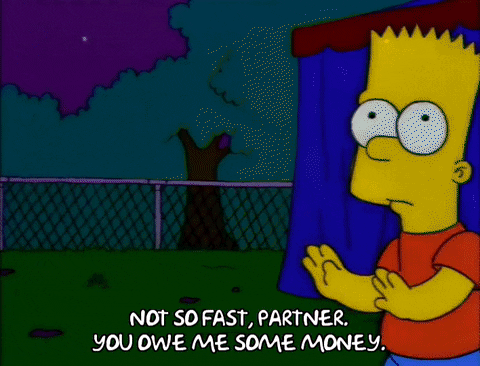 Just Give Me My Money Bart Simpson GIF